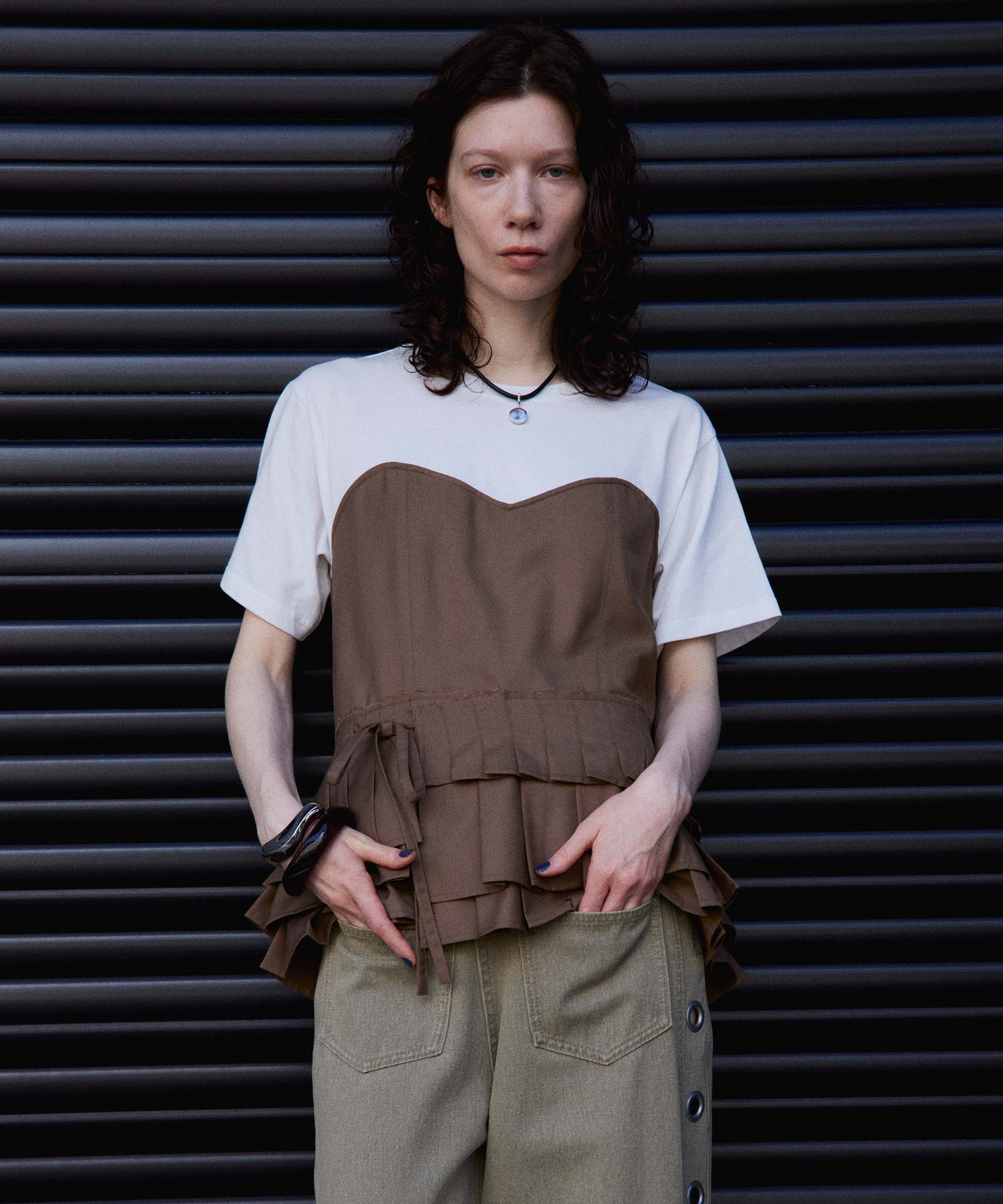 【2026Summer PRE-ORDER】Wrap Pleats Dock T-Shirt