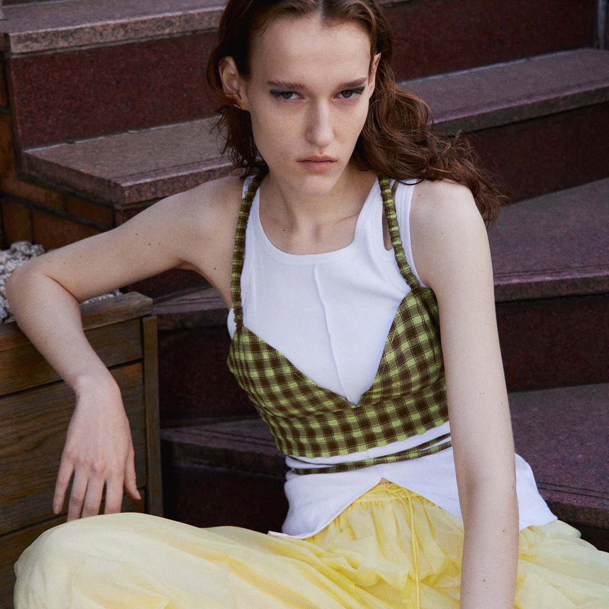 2026Summer PRE-ORDER】Checkered Short Bustier