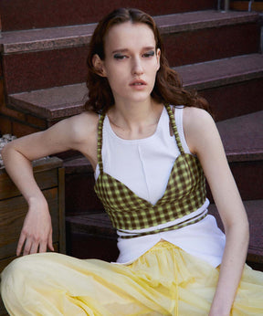 【2026Summer PRE-ORDER】Checkered Short Bustier