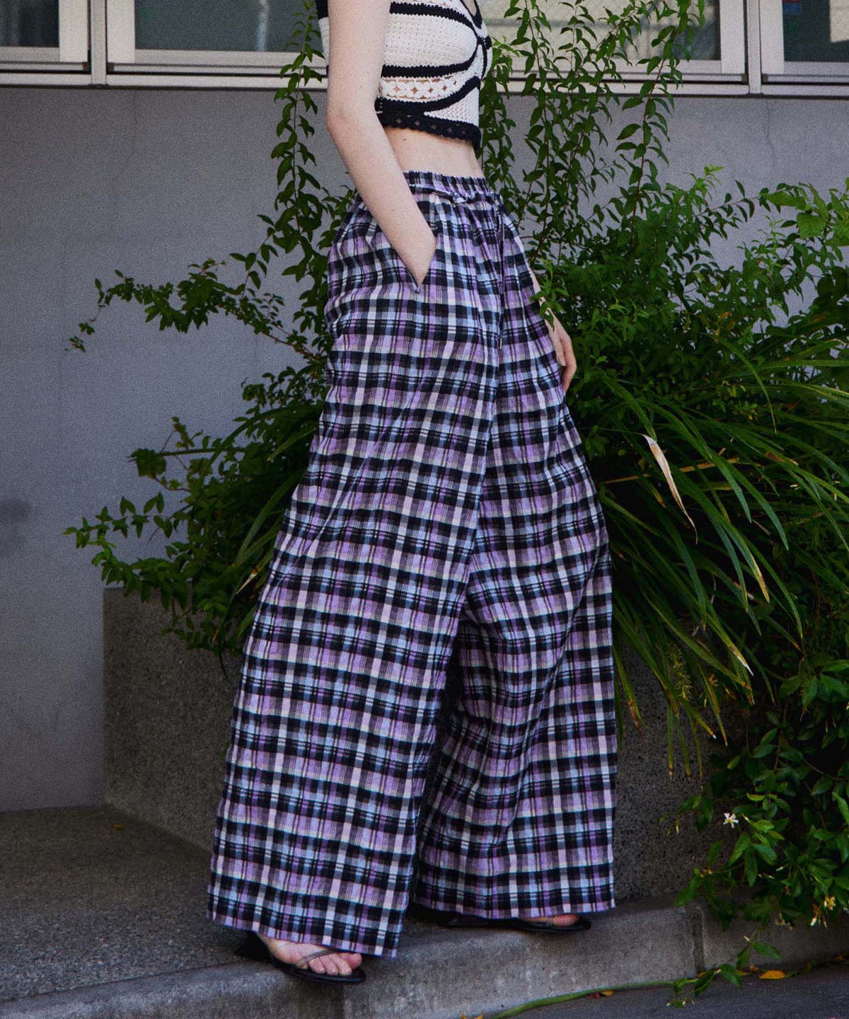 【2026Summer PRE-ORDER】Checkered Wide Pants Pants