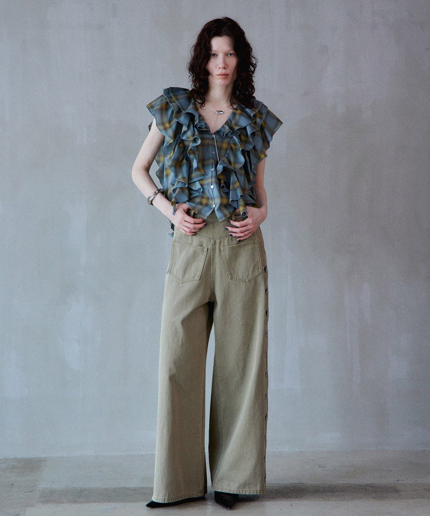 [2026Summer PRE-ORDER] Ruffle Check Shirts