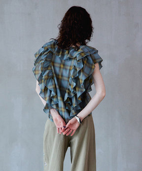 [2026Summer PRE-ORDER] Ruffle Check Shirts