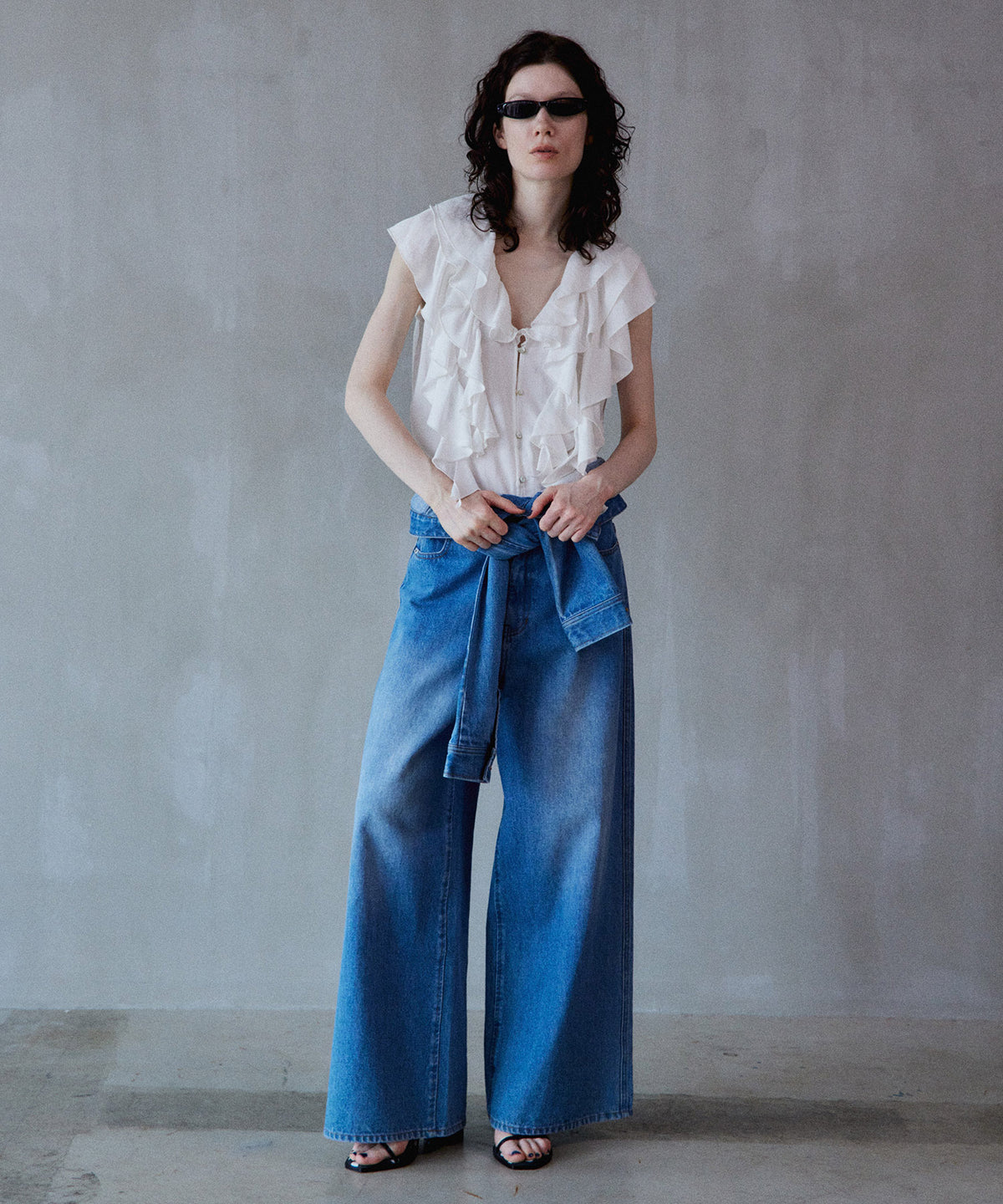 2WAY High-Waist Wide Denim