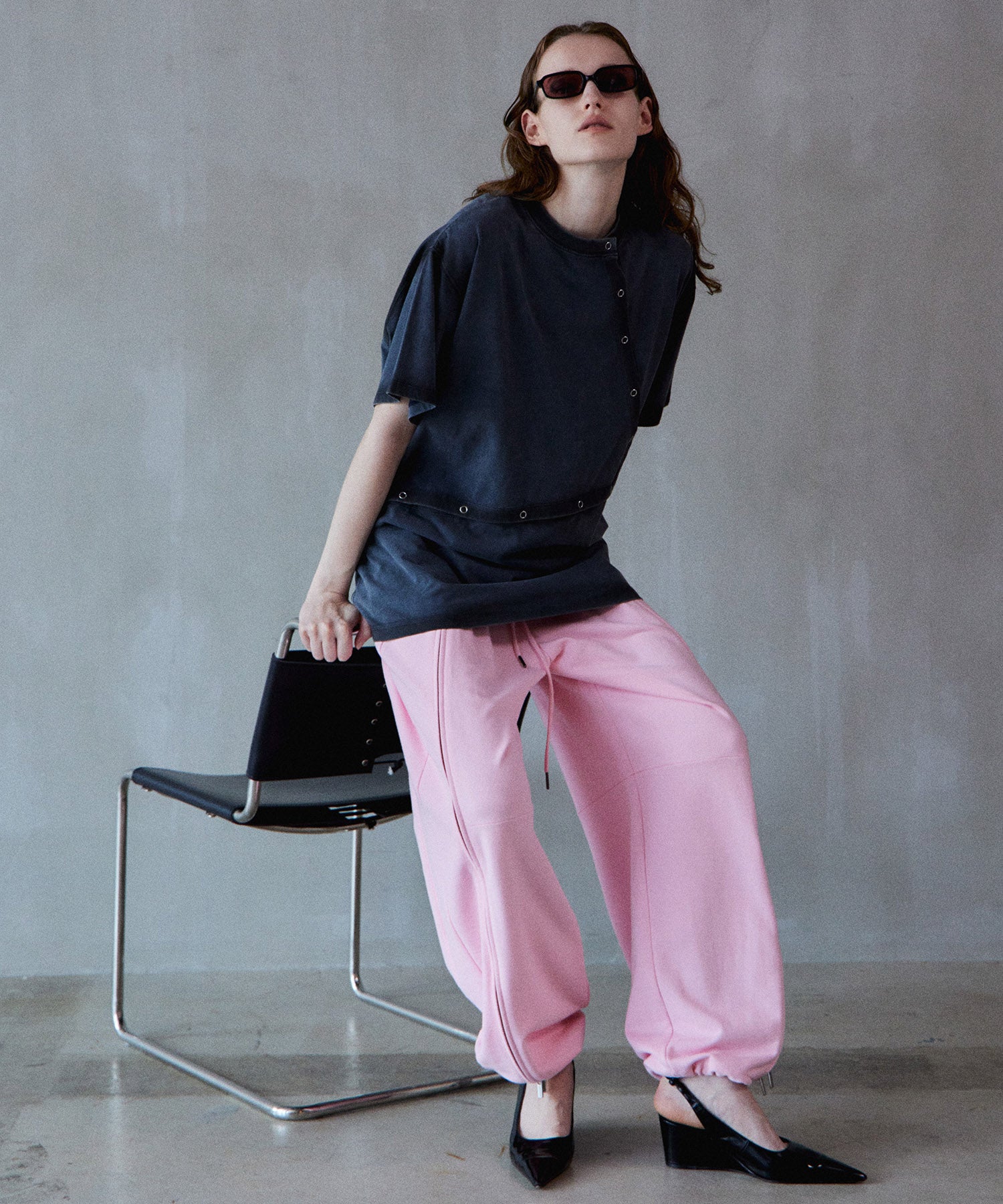 Front Zip Sweat Pants
