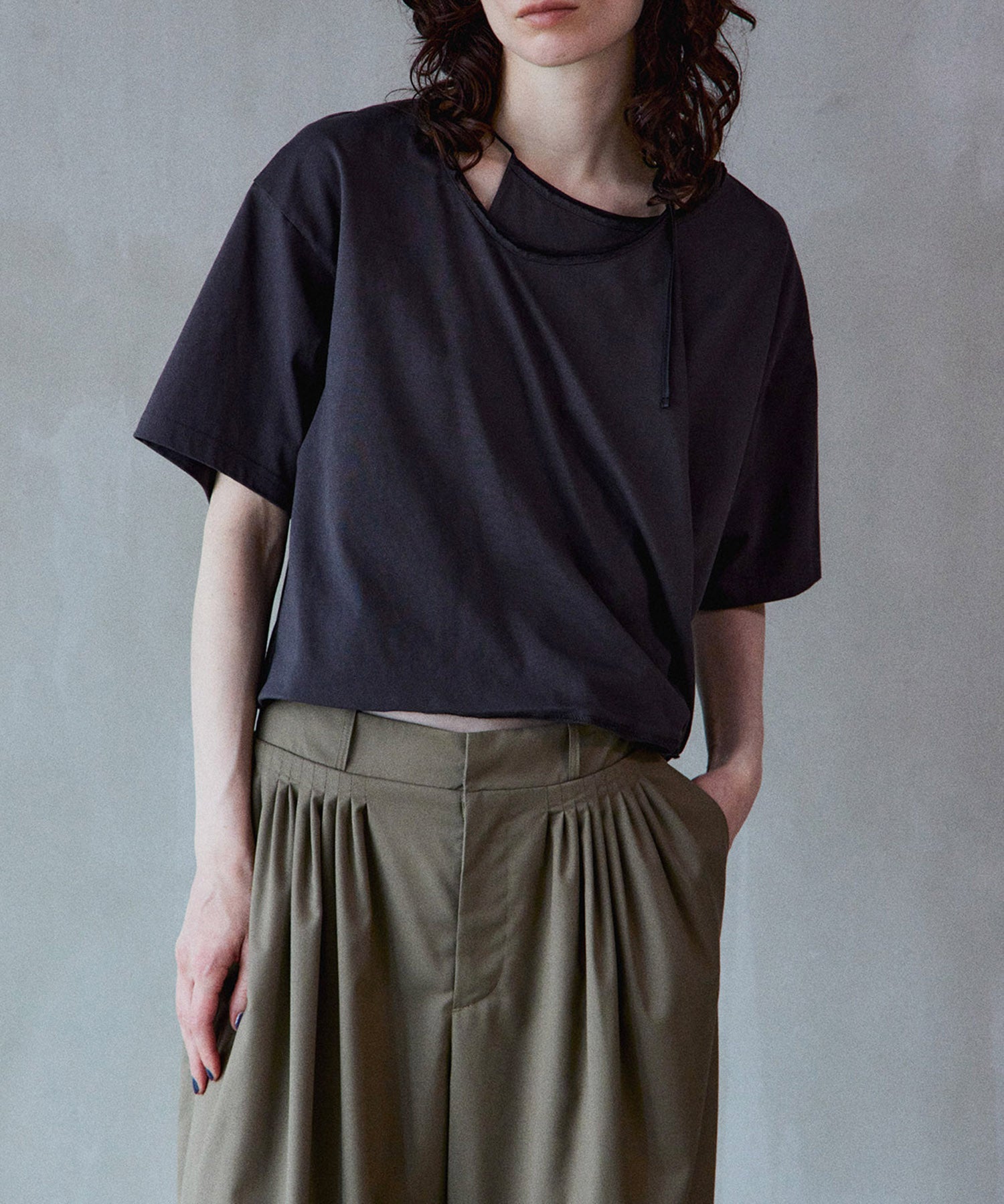 【2026Summer PRE-ORDER】Cashmere Neck Short T-Shirt