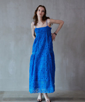 Embroidered Tiered Cami Dress
