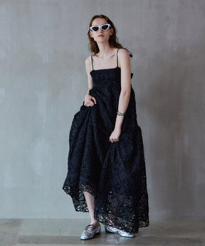 Embroidered Tiered Cami Dress
