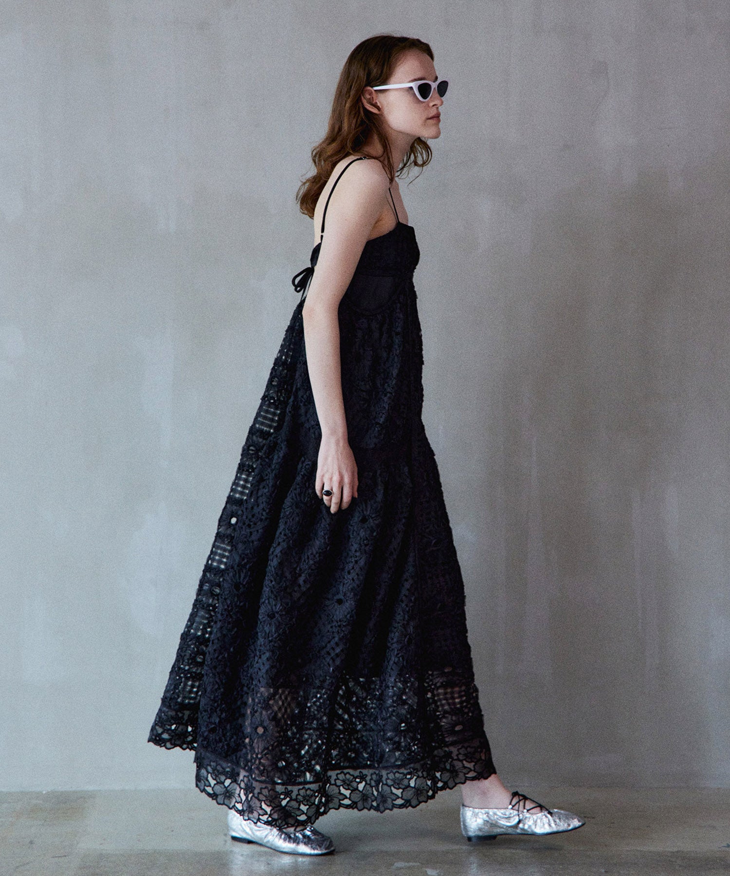Embroidered Tiered Cami Dress