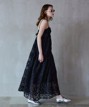Embroidered Tiered Cami Dress
