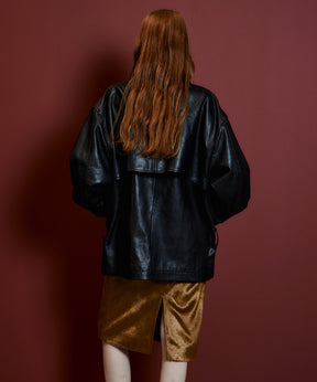 【26AUTUMN PRE-ORDER】Leather Short Trench Coat