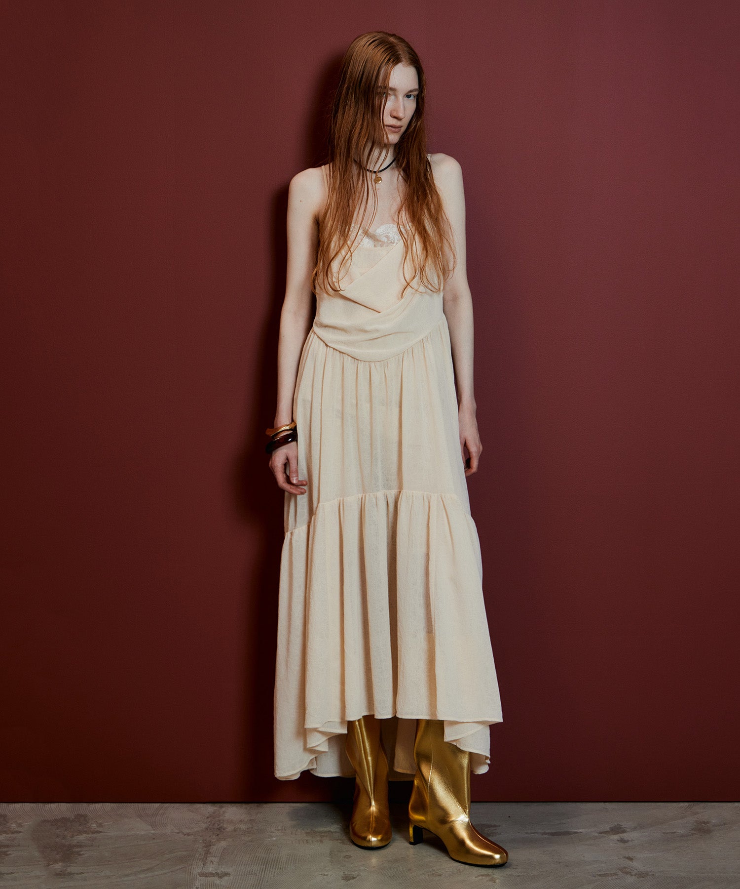 【26AUTUMN PRE-ORDER】Chiffon Lace Camisole Dress