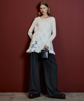 【26AUTUMN PRE-ORDER】Super 140 Wool Satin Slacks