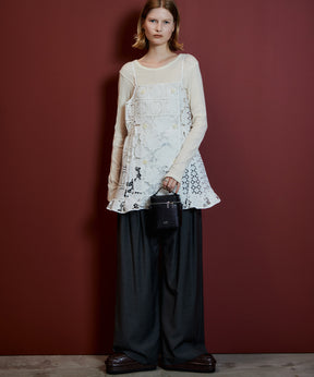【26AUTUMN PRE-ORDER】2WAY Cashmere Silk Blend Ribbed Top