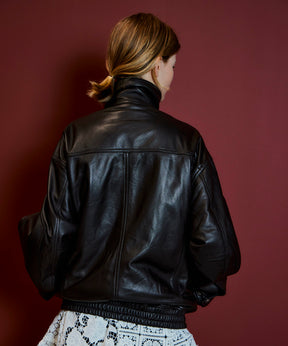 【26AUTUMN PRE-ORDER】Sheep Leather Swing Top Blouson