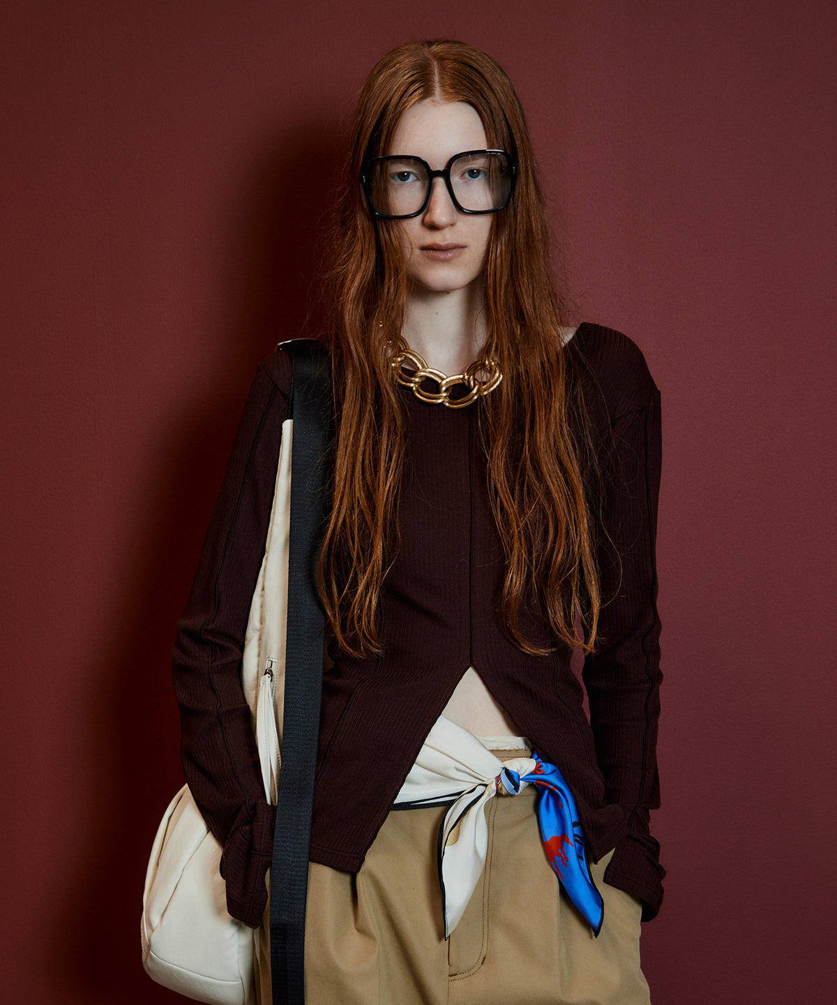 【26AUTUMN PRE-ORDER】2WAY Cashmere Silk Blend Ribbed Top