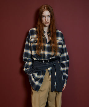 【26AUTUMN PRE-ORDER】2WAY Check Overshirt