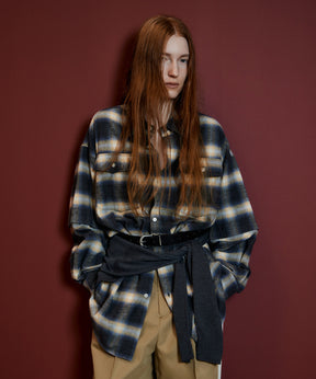 【26AUTUMN PRE-ORDER】2WAY Check Overshirt
