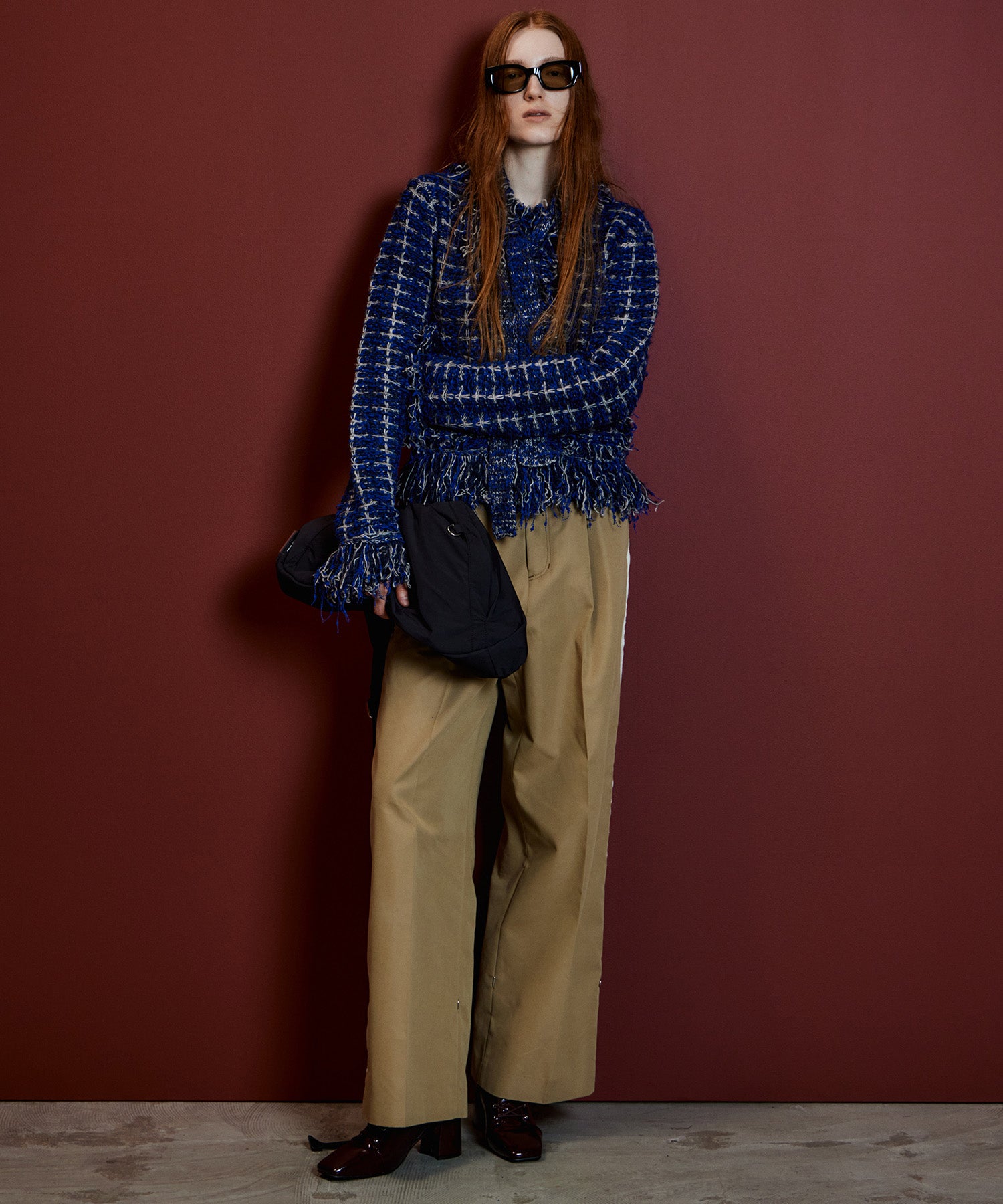 【26AUTUMN PRE-ORDER】Fringe Tweed Knit Cardigan
