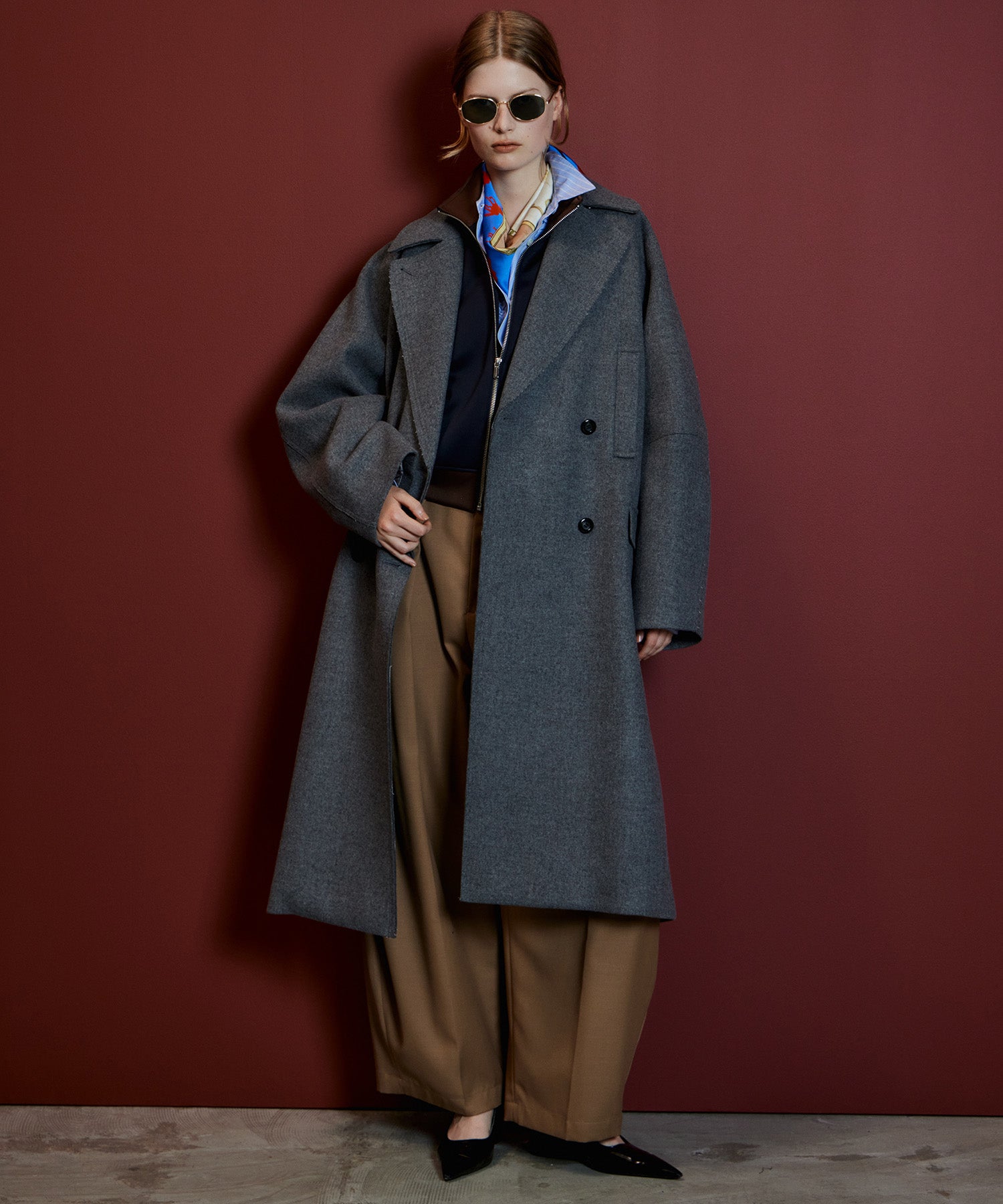 【26AUTUMN PRE-ORDER】Super 140 Balloon Sleeve Wool Long Coat