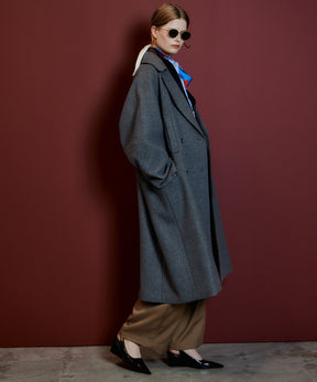 【26AUTUMN PRE-ORDER】Super 140 Balloon Sleeve Wool Long Coat