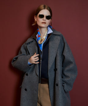 【26AUTUMN PRE-ORDER】Super 140 Balloon Sleeve Wool Long Coat