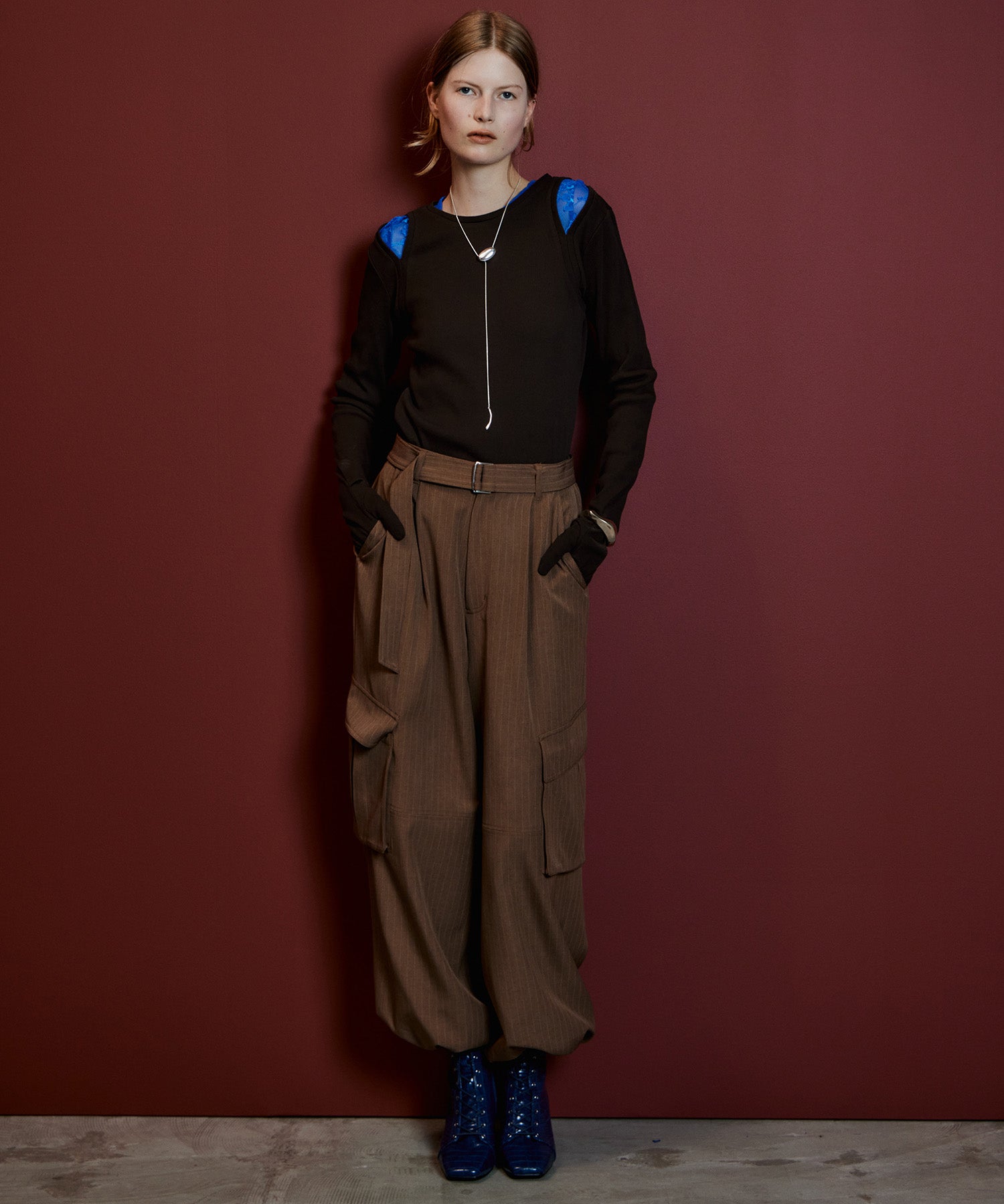 【26AUTUMN PRE-ORDER】Belted Suiting Cargo Pants