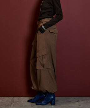 【26AUTUMN PRE-ORDER】Belted Suiting Cargo Pants