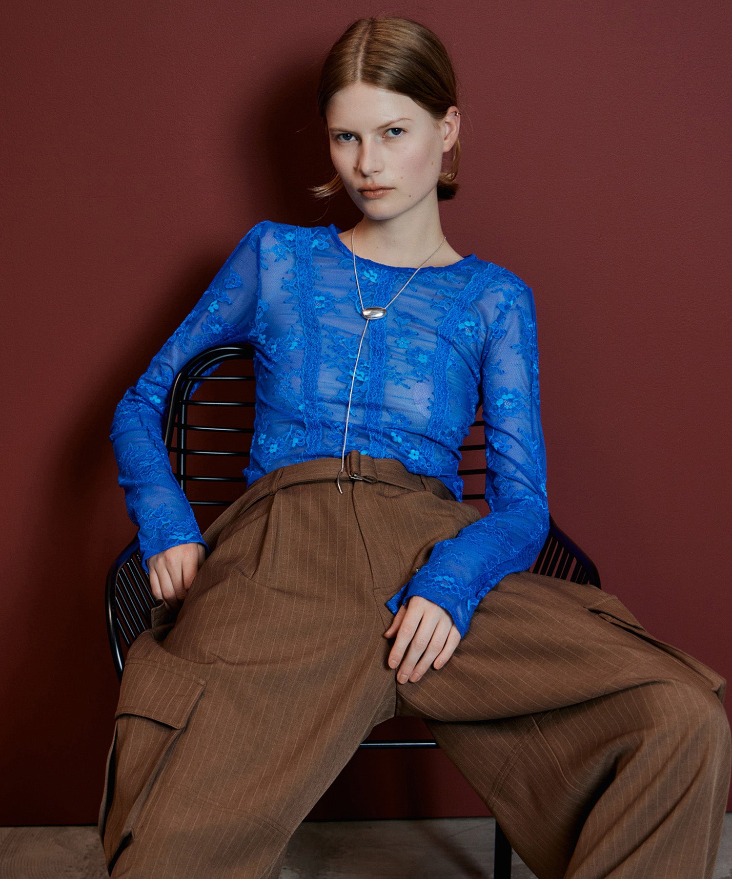 【26AUTUMN PRE-ORDER】Sleeve Slit Lace Top
