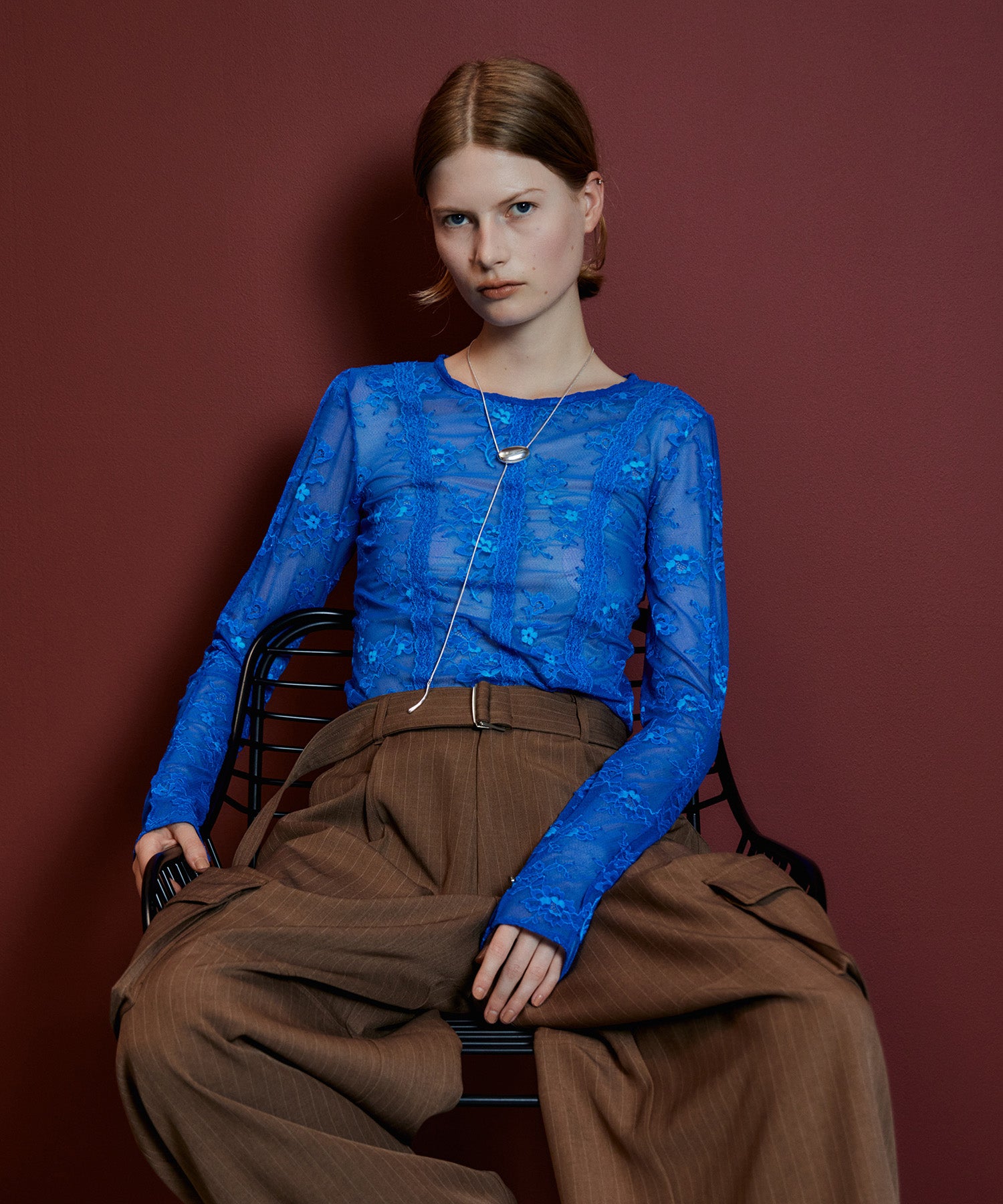 【26AUTUMN PRE-ORDER】Sleeve Slit Lace Top