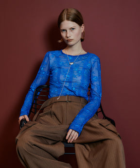 【26AUTUMN PRE-ORDER】Sleeve Slit Lace Top