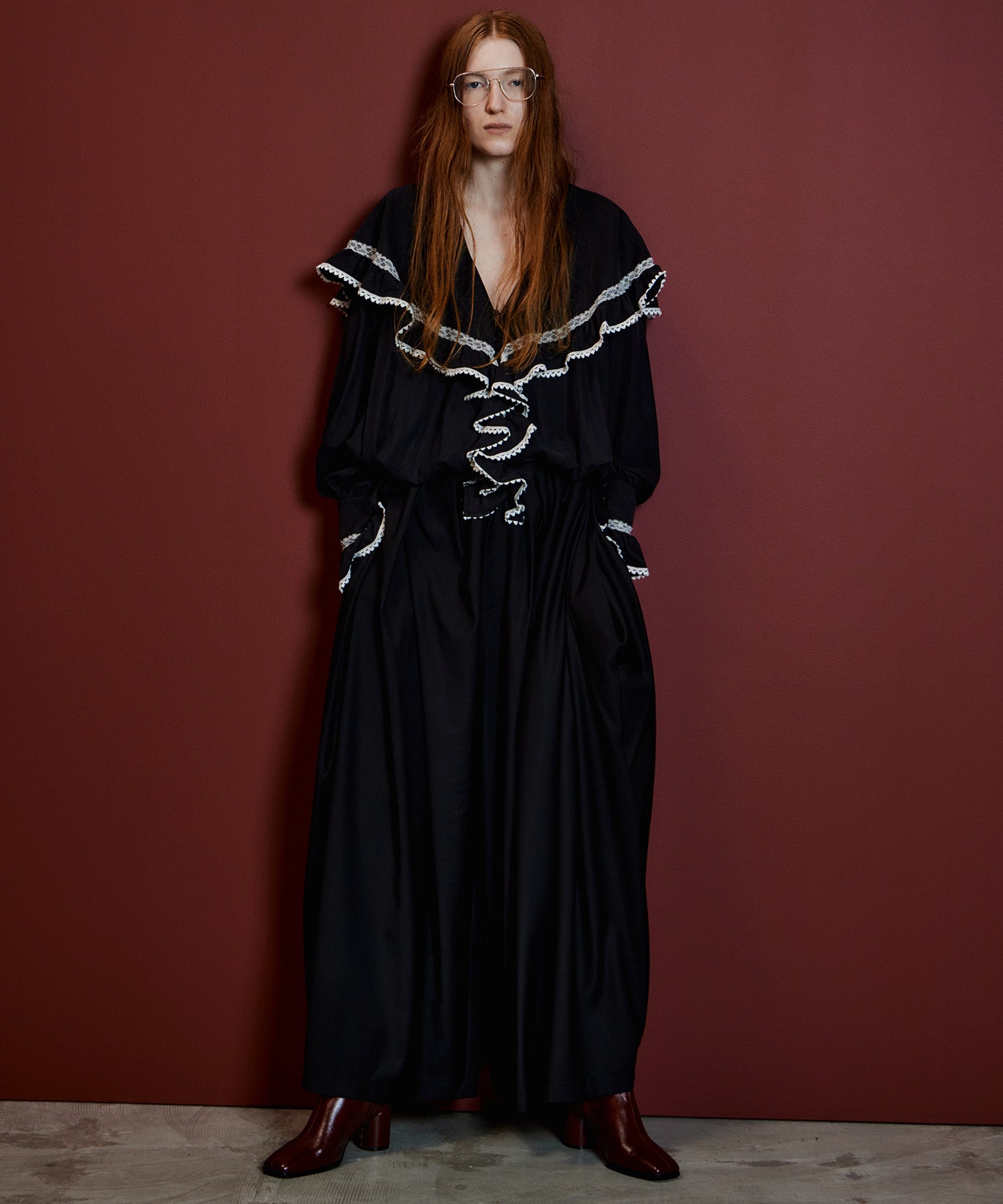 【26AUTUMN PRE-ORDER】Lace Frill Collar Blouse