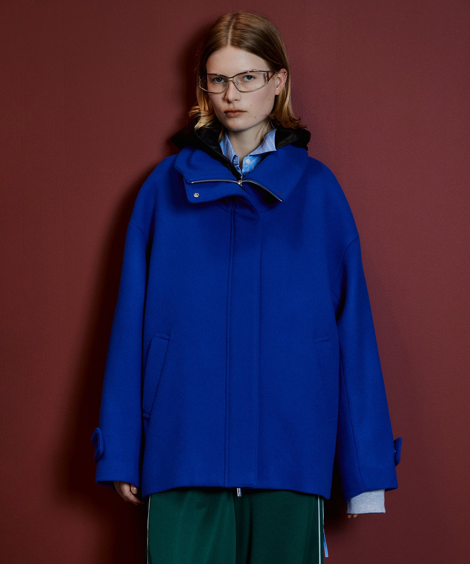 【26AUTUMN PRE-ORDER】Oversized High-Neck Midi Coat