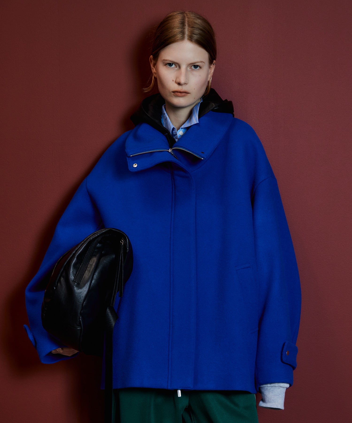 【26AUTUMN PRE-ORDER】Oversized High-Neck Midi Coat