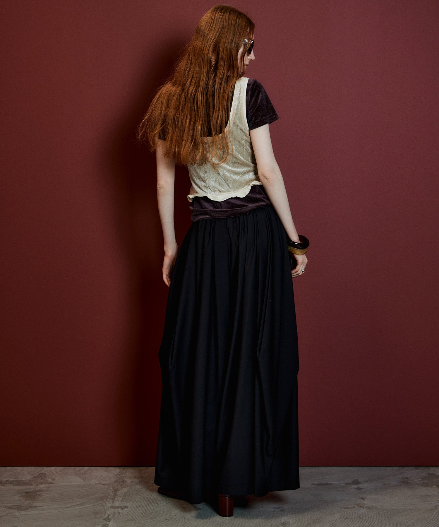 【26AUTUMN PRE-ORDER】Layered Velour Top