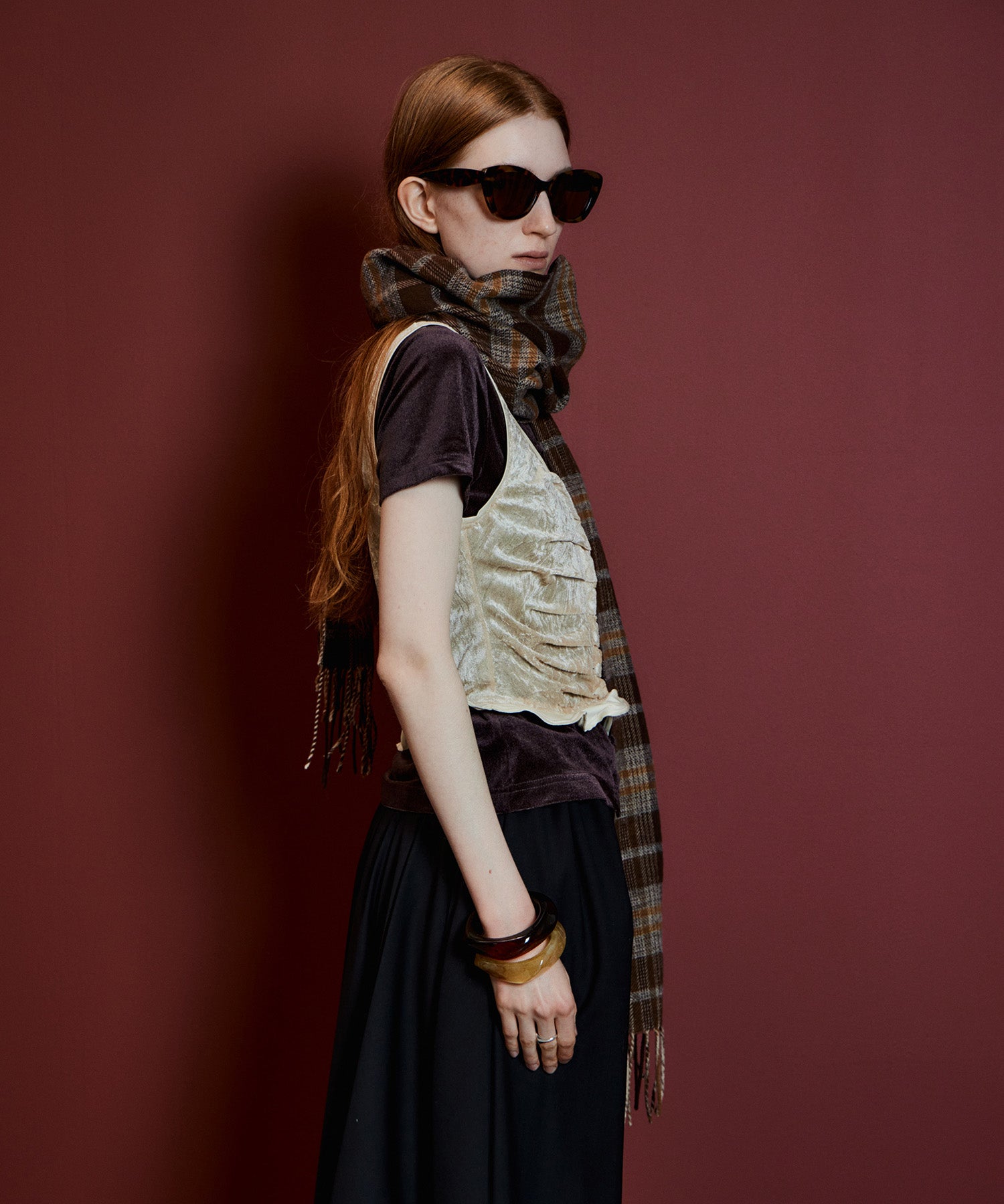 【26AUTUMN PRE-ORDER】Layered Velour Top