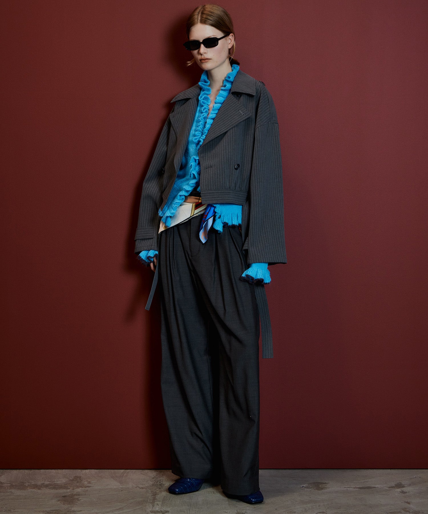 【26AUTUMN PRE-ORDER】Super 140 Wool Satin Slacks