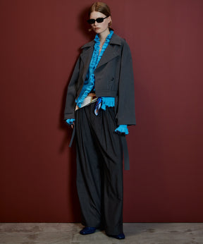 【26AUTUMN PRE-ORDER】Super 140 Wool Satin Slacks