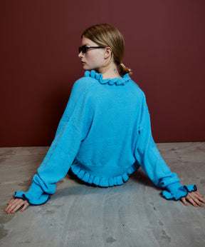 【26AUTUMN PRE-ORDER】V-Neck Frill Cardigan