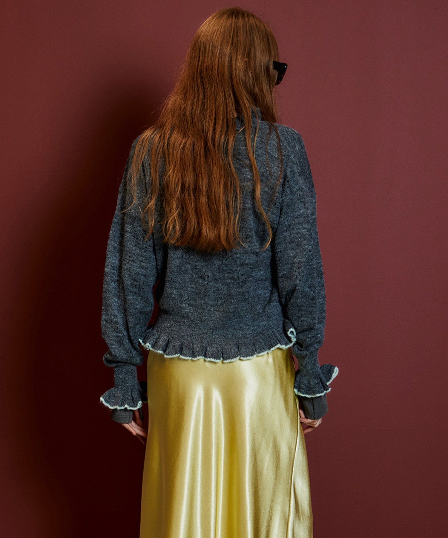 【26AUTUMN PRE-ORDER】V-Neck Frill Cardigan