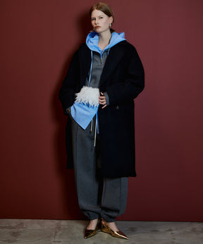 【26AUTUMN PRE-ORDER】Feather Hem Half-Zip Top