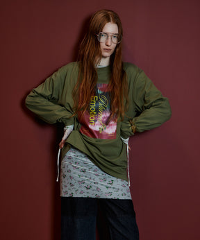 【26AUTUMN PRE-ORDER】Blurred Emotion Logo Print Long Sleeve T-Shirt