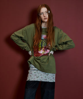 【26AUTUMN PRE-ORDER】Blurred Emotion Logo Print Long Sleeve T-Shirt