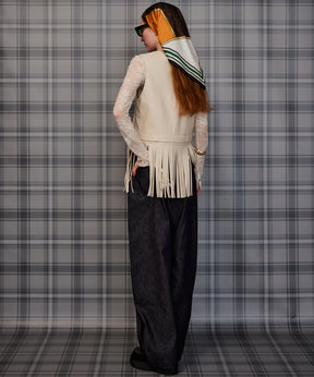 【26AUTUMN PRE-ORDER】Multi-Fringe Vegan Leather Vest