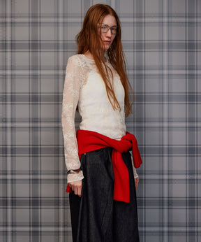 【26AUTUMN PRE-ORDER】Sleeve Slit Lace Top