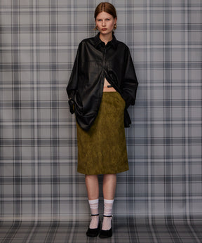 【26AUTUMN PRE-ORDER】Layered Multi-Fabric Midi Skirt