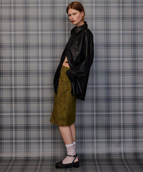 【26AUTUMN PRE-ORDER】Layered Multi-Fabric Midi Skirt
