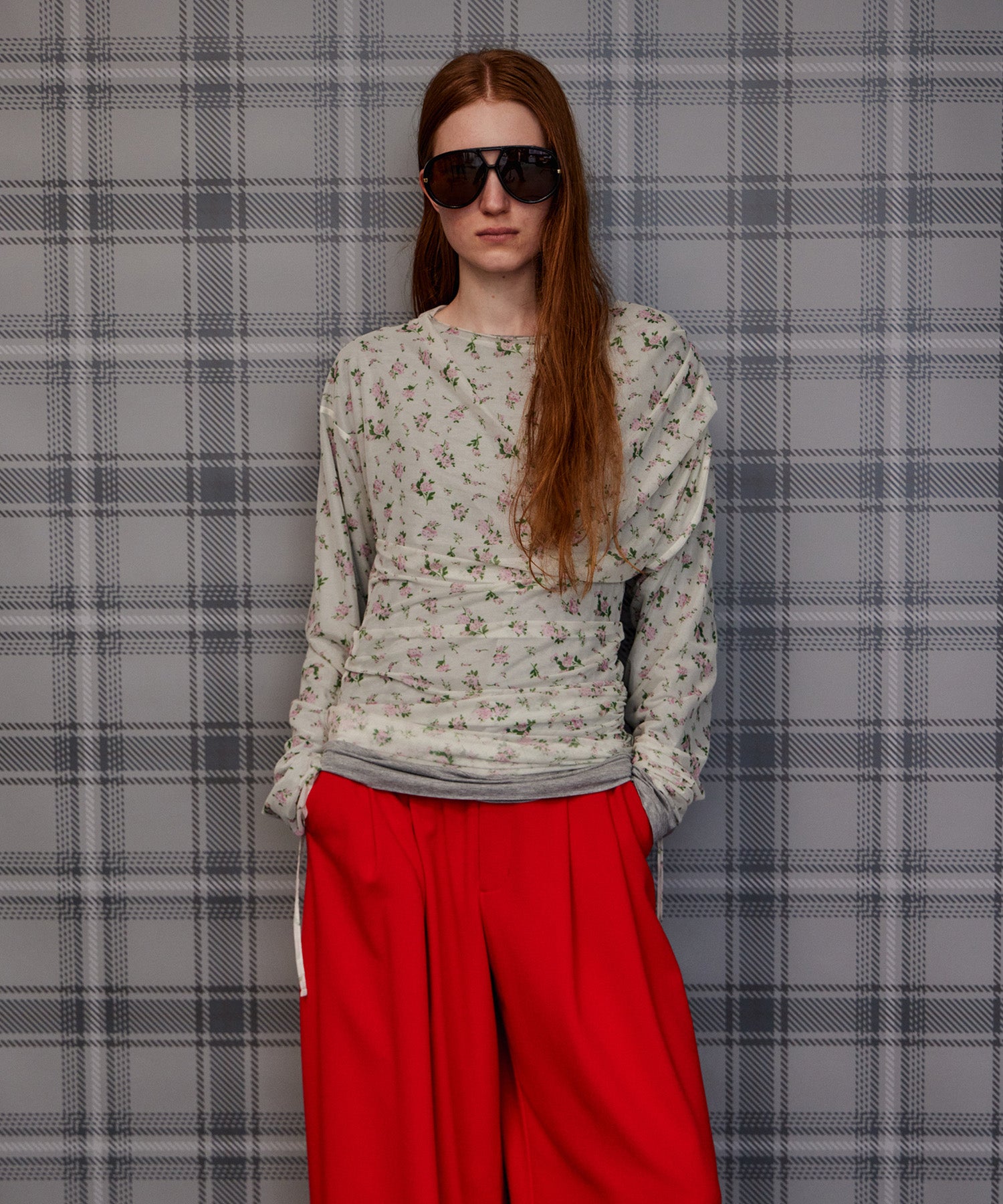 【26AUTUMN PRE-ORDER】Sheer Layered Drape Top