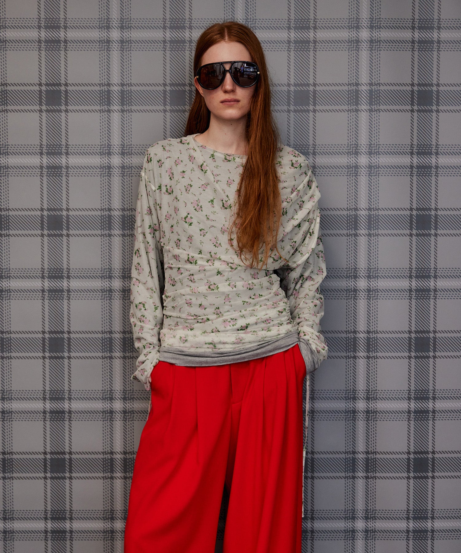 【26AUTUMN PRE-ORDER】Sheer Layered Drape Top