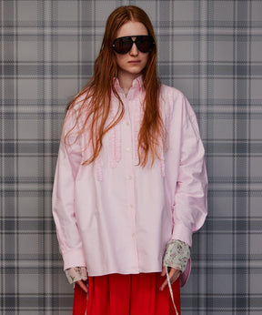 【26AUTUMN PRE-ORDER】Frill Oxford Overshirt