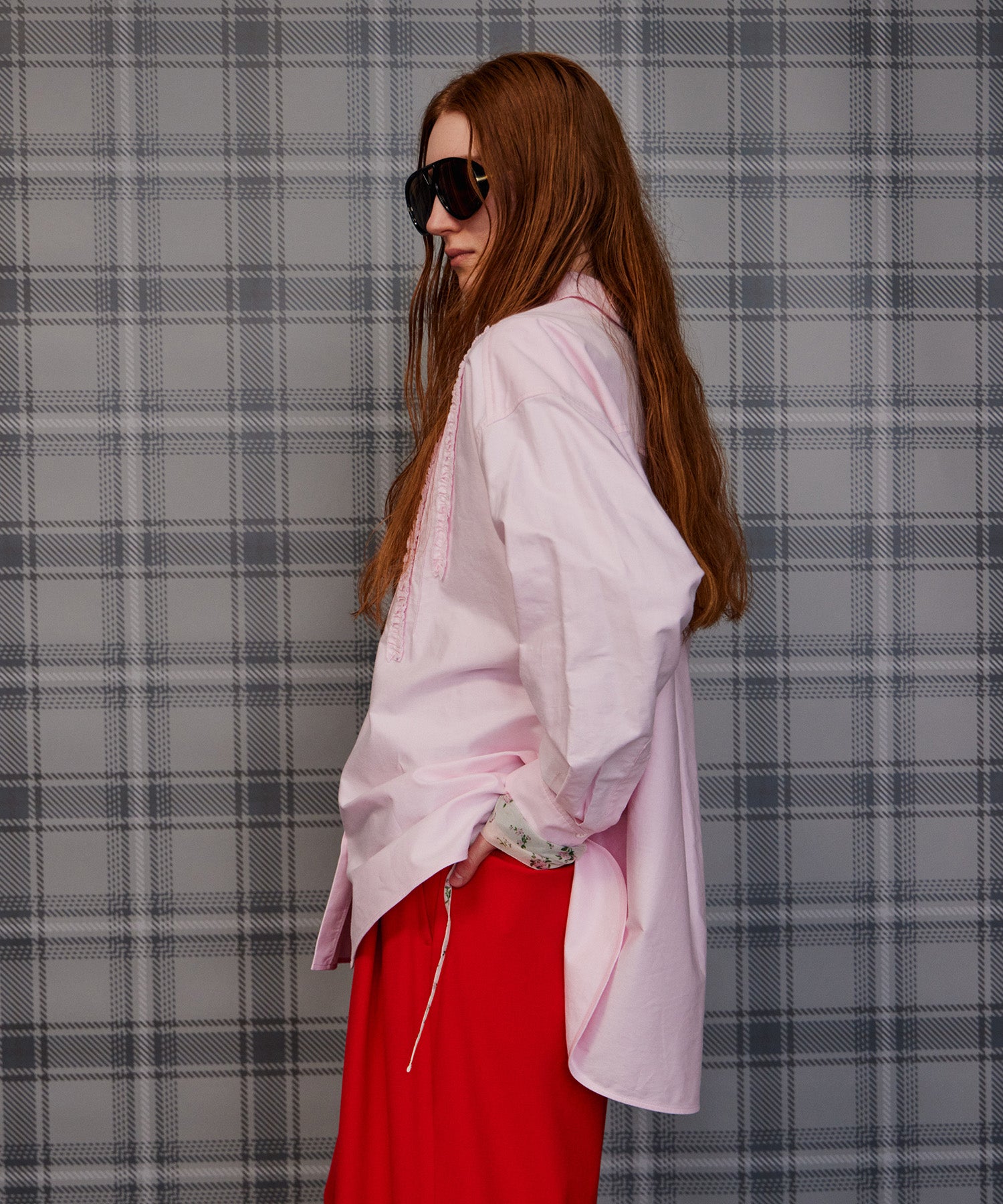 【26AUTUMN PRE-ORDER】Frill Oxford Overshirt